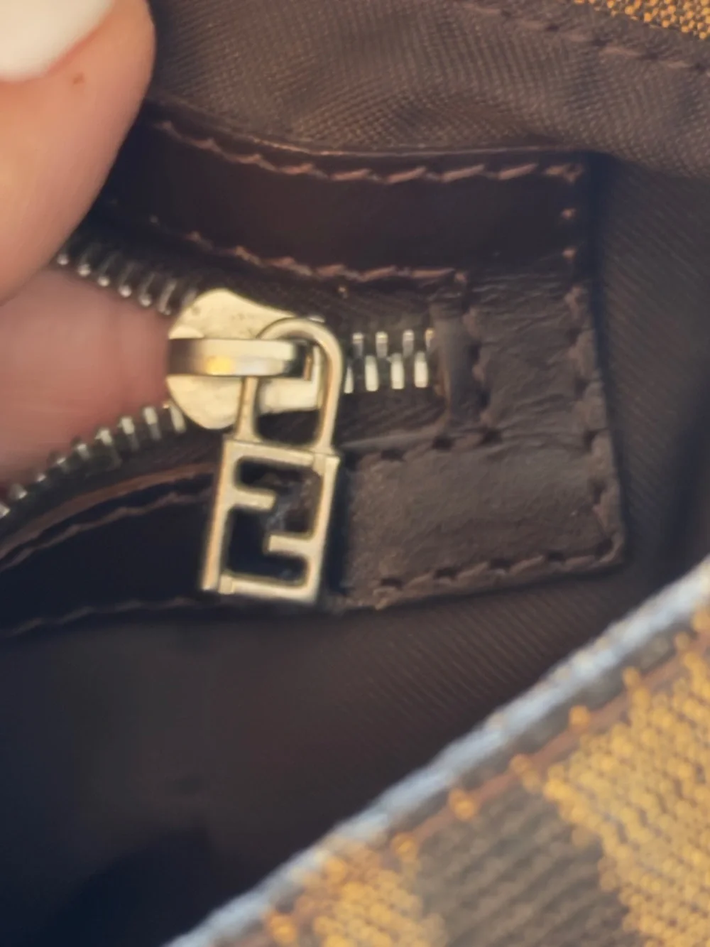 Fendi Brown Zucca shoulder bag